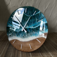 Epoxy Beach Theme Ocean Wall Clock thumbnail