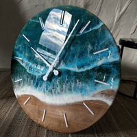 Epoxy Beach Theme Ocean Wall Clock thumbnail