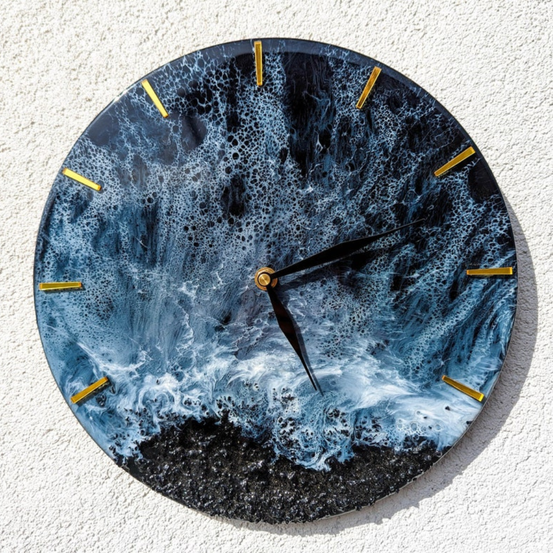 Epoxy Ocean Wall Clock