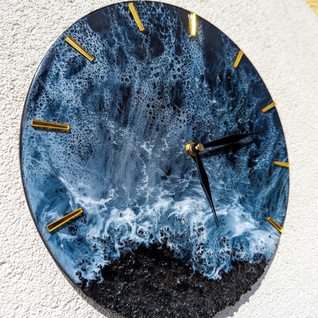 Epoxy Ocean Wall Clock