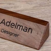 Custom Wooden Desk Name Plate thumbnail