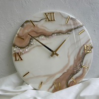 White Beige With Natural Stones Classic Clock thumbnail