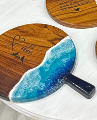 Epoxy Personalized Ocean Cutting Board thumbnail