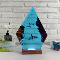 Wood and Epoxy Dragon Lamp thumbnail