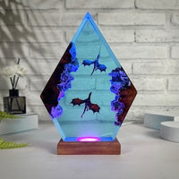 Wood and Epoxy Dragon Lamp thumbnail