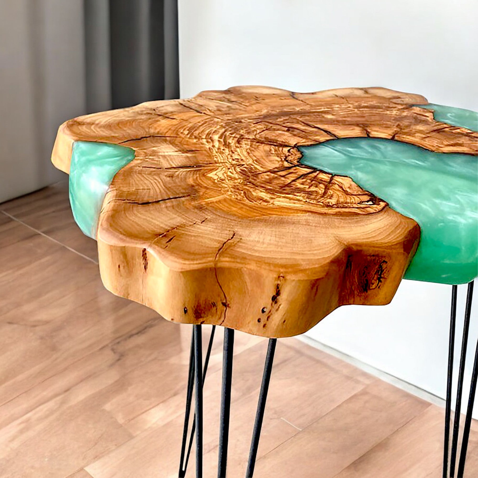 Epoxy Coffee Table made of Olive Wood