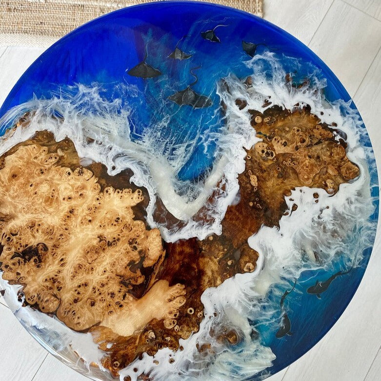 Epoxy Beach Theme Coffee Center Table