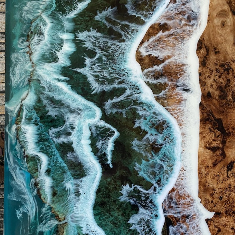 Live Edge Epoxy Ocean Table