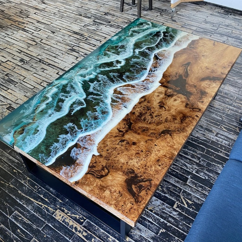 Live Edge Epoxy Ocean Table