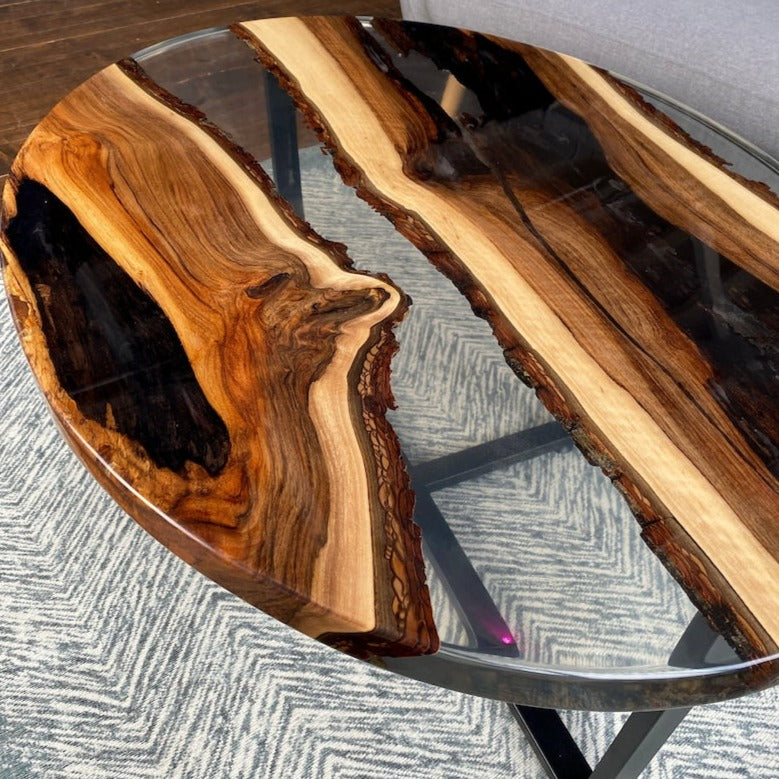 Transparent Epoxy Brilliance Table