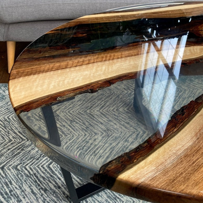 Transparent Epoxy Brilliance Table