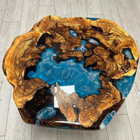 Live Edge Epoxy Wooden Coffee Table thumbnail