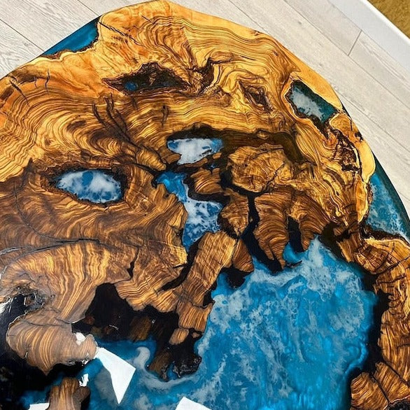Live Edge Epoxy Wooden Coffee Table