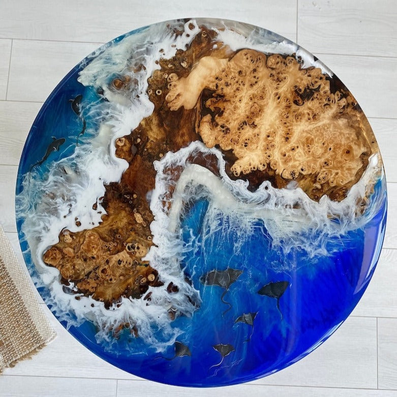 Epoxy Beach Theme Coffee Center Table