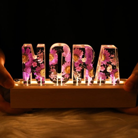 Custom Epoxy Letter Lamp
