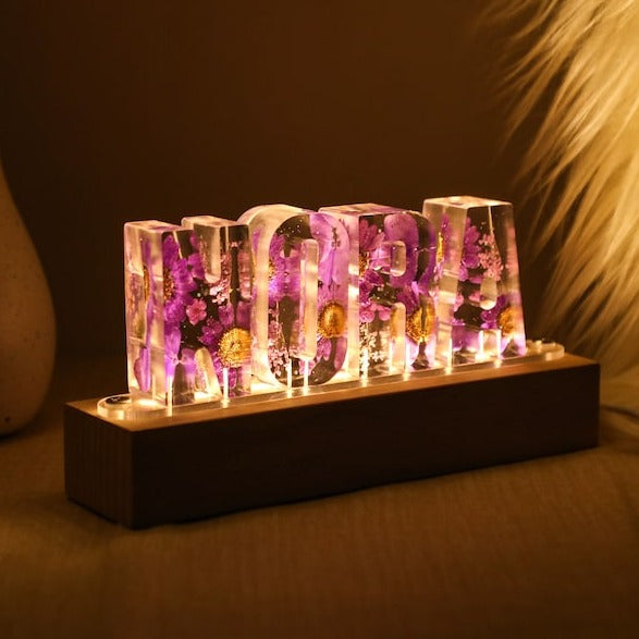 Custom Epoxy Letter Lamp