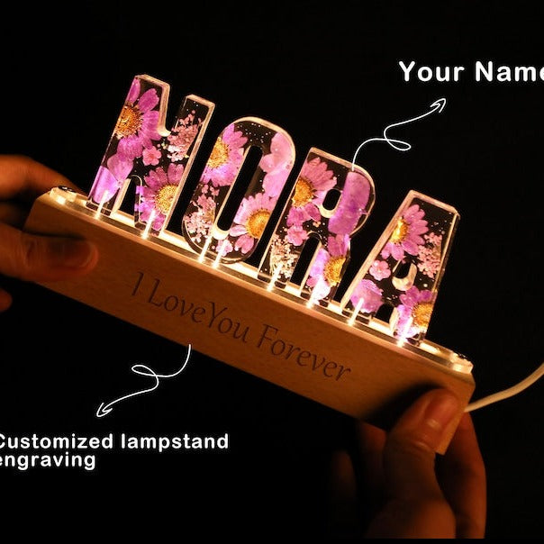 Custom Epoxy Letter Lamp
