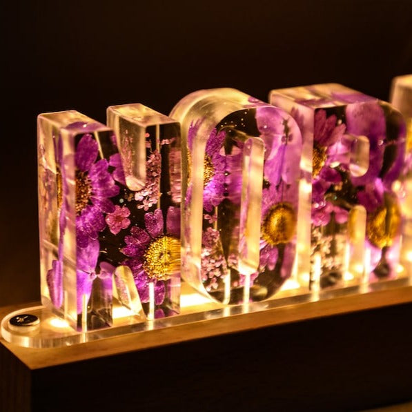 Custom Epoxy Letter Lamp
