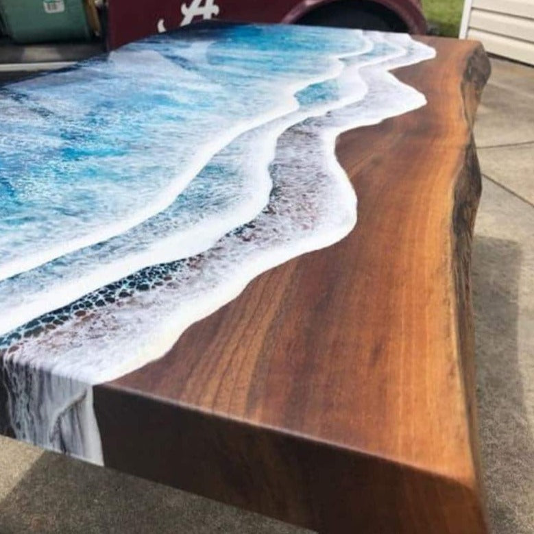 Resin Beach Theme Epoxy Table