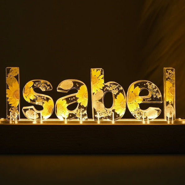 Custom Epoxy Letter Lamp