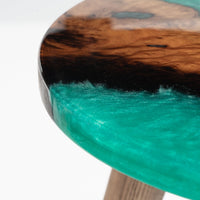 Modern Style Epoxy And Wood Side Table thumbnail