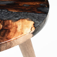 Gray Pigmented Epoxy And Wood Coffee Table thumbnail