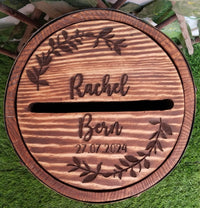 Wood Barrel Card Boxes for Wedding Receptions thumbnail