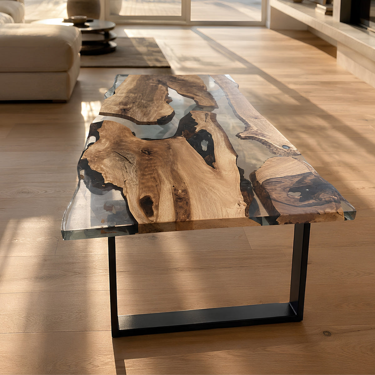 Handcrafted Live Edge Epoxy Table