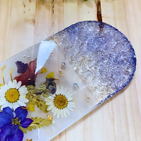 Natural Flower Blue Epoxy Tray thumbnail