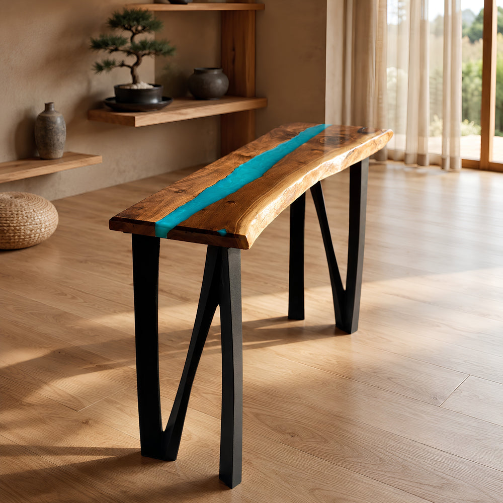 Walnut River Console Table