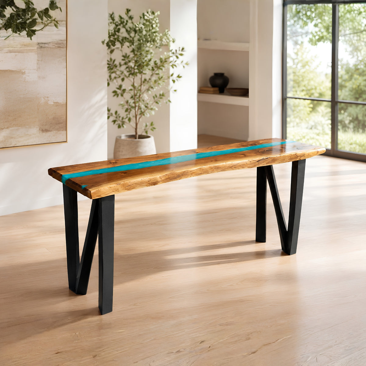 Walnut River Console Table