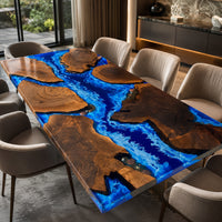 Dark Walnut Wood Ocean Table thumbnail