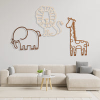 Set of 3 Safari Animals Nursery Decor thumbnail